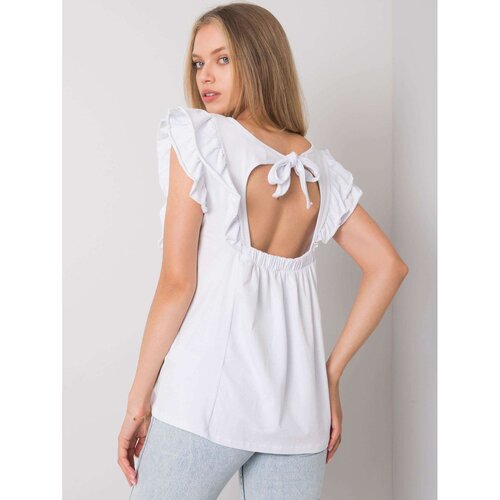 Fashion Hunters OCH BELLA White blouse with a back neckline Slike