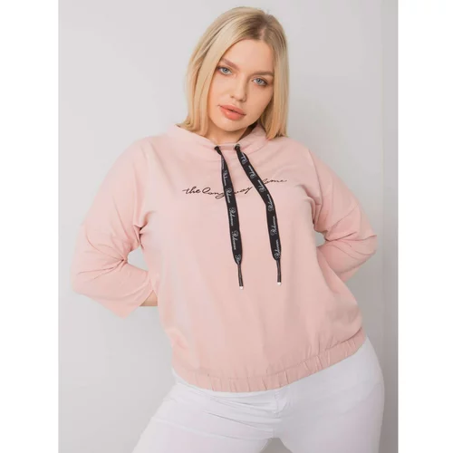 Fashion Hunters Dusty pink plus size blouse with Perry inscription