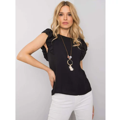 Fashion Hunters OCH BELLA Black blouse with a neckline on the back