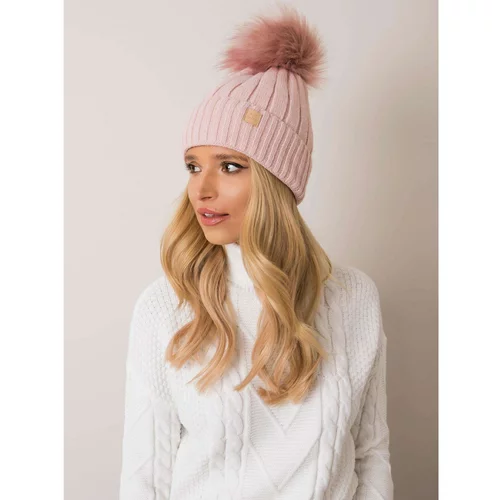 Fashion Hunters RUE PARIS Light pink winter hat