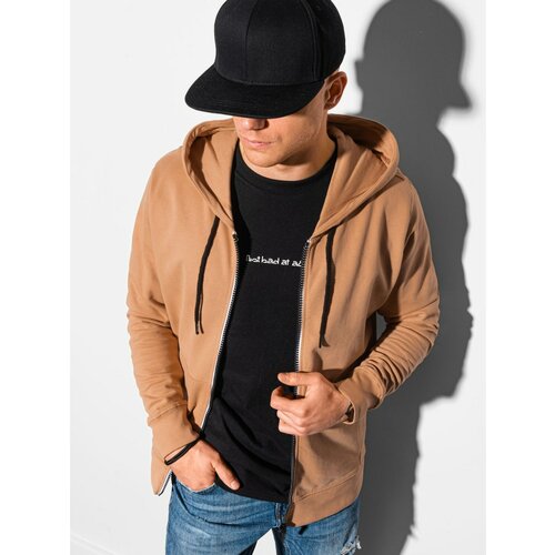 Ombre Clothing Men's zip-up hoodie B1145 crna | siva | braon | narandžasta Slike