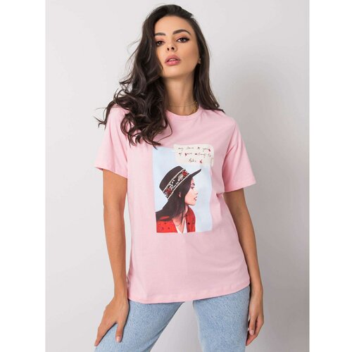 Fashion Hunters Ružičasta ženska majica sa printom Slike