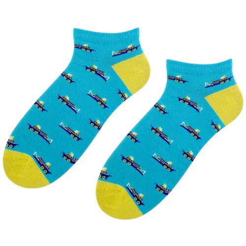 Bratex Muške čarape POP-M-136 svijetlo plava | žuto Slike