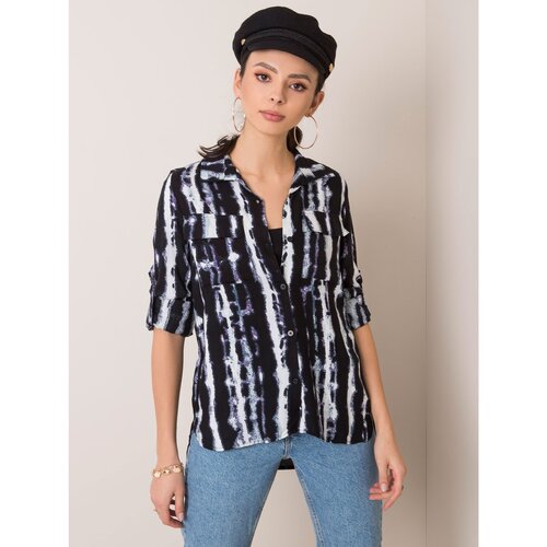 Fashion Hunters RUE PARIS Black and white shirt from Blackout Slike