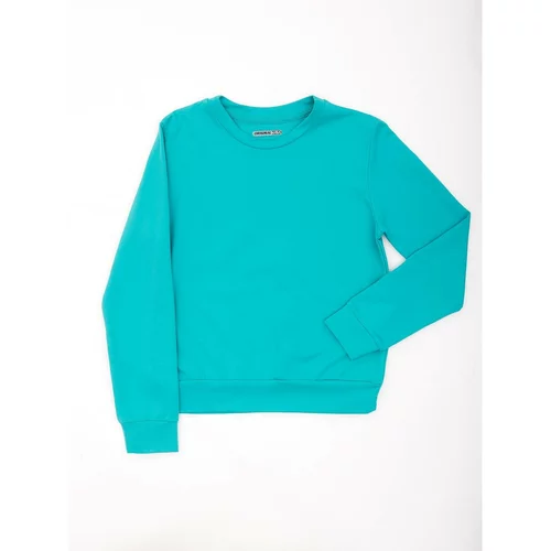 Fashionhunters Basic green sweatshirt for teenagers