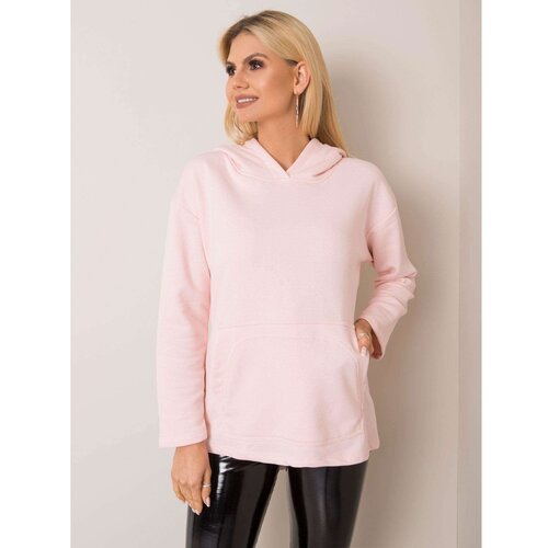 Fashion Hunters Light pink kangaroo hoodie Slike