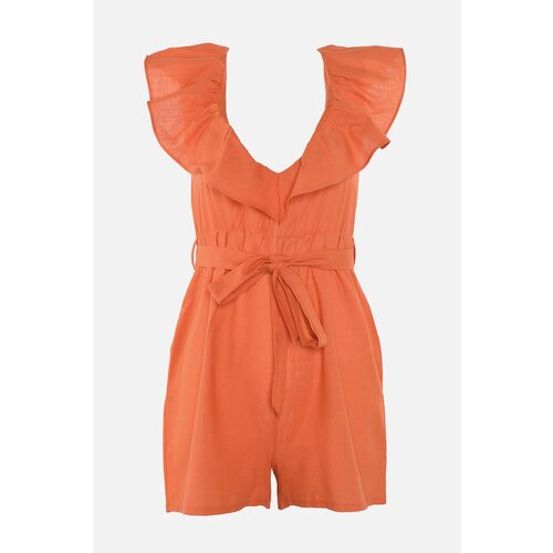 Trendyol Cinnamon Ruffle Detailed Jumpsuit Slike