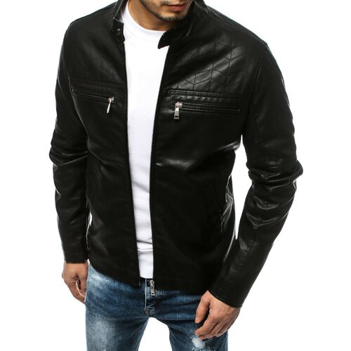 DStreet Crna muška kožna jakna TX3154 crna | siva Slike