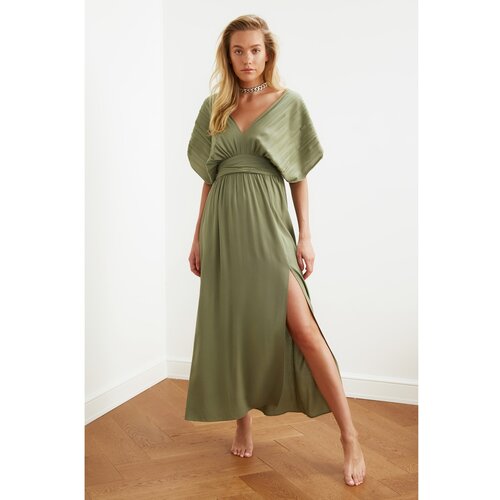 Trendyol Khaki Chain Detailed Viscose Beach Dress Slike