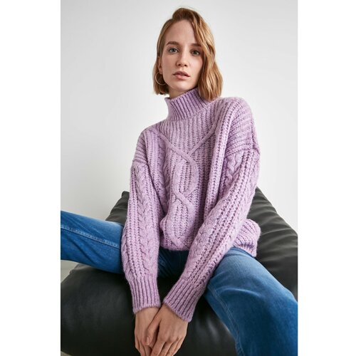 Trendyol Trikotaža Ženski džemper Plava siva | Fuksija Slike