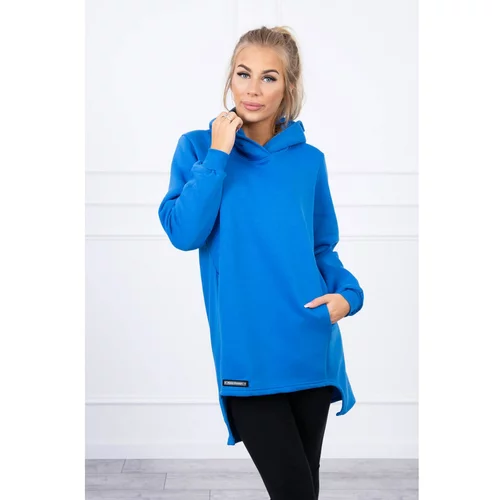 Kesi Insulated sweatshirt with longer back mauve blue