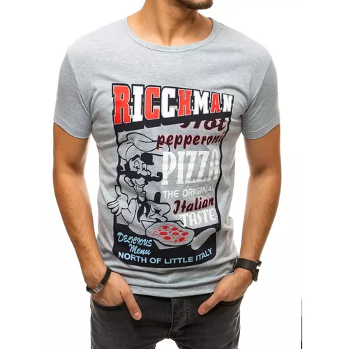 DStreet Gray RX4373 men's T-shirt with print