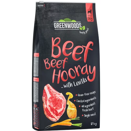Greenwoods govedina z lečo, krompirjem in korenčkom Varčno pakiranje: 2 x 12 kg