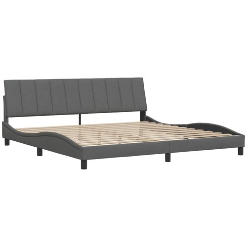  Okvir za krevet bez madraca Hanko tamnosivi 200x200 cm od tkanine Slike