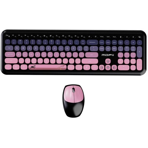 MOFII Retro set bežična tastatura i mi&scaron; 666 crno roza Cijene