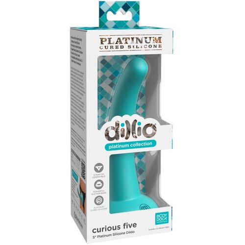 DILLIO Curious Five - silikonski dildo (15cm) - tirkiz Cijene