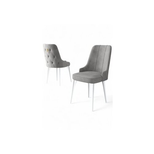 Hanah home set 2 stolice newa grey white Cene