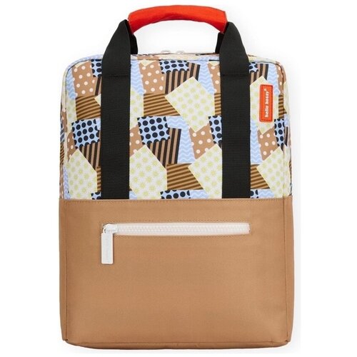 Hello Hossy Nahrbtniki Patchwork Backpack - Brown Večbarvna Slike