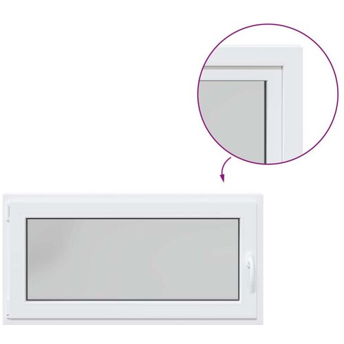  Prozor za podrum RISOR Bijeli 120 x 60 cm PVC i staklo - Bijeli 120 x 60 cm (trostruki sloj) Nagibanje i okretanje lijevo Slike