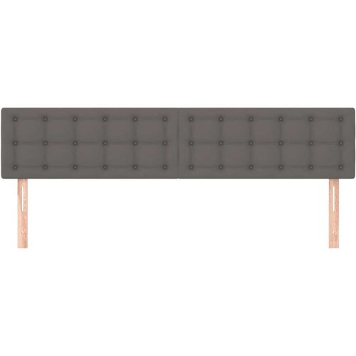  Uzglavlja 2 kom siva 80x5x78/88 cm od umjetne kože Slike