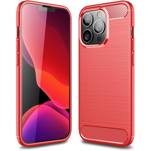  Ovitek za iPhone 13 Pro Max | Carbon vzorec | Rdeč Cene