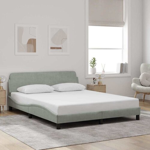  Okvir za krevet Dover svjetlosivi 160 x 200 cm bar&scaron;unasti Cijene