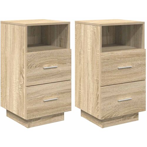 Maison Chic Dvo delni komplet Nočne omarice - Nočne mize z 2 predaloma sonoma hrast 36x36x68 cm, (21688928) Cene