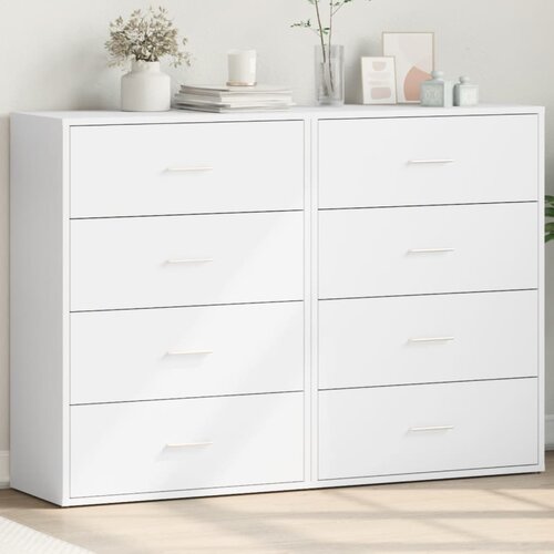 vidaXL Komoda 2 kosa bela 60x31x84 cm inženirski les Cene