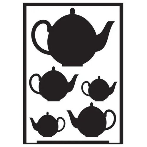  Samoljepljiva &amp;scaron;ablona Teapots A5 KORI&amp;Scaron;TENO Slike