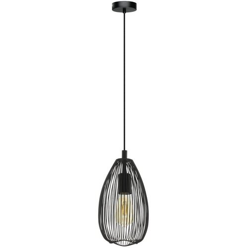 Eglo viseća lampa CLEVEDON E27 &amp;Oslash;24 cm crna žičana 49141 Slike