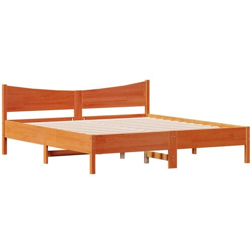 vidaXL Okvir kreveta s uzglavljem voštano smeđi 200x200 cm od borovine Cijene
