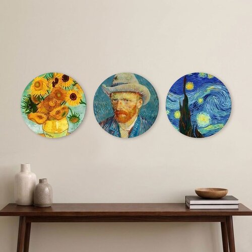 WALLXPERT 3YMDF11916 Multicolor Decorative MDF Painting (3 Pieces) Cene