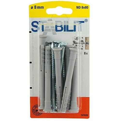 STABILIT Udarna tipla ND (Promjer tiple: 8 mm, Duljina tiple: 80 mm, Prikladno za: Puni građevinski materijali i cigla, 8 Kom.) Cijene