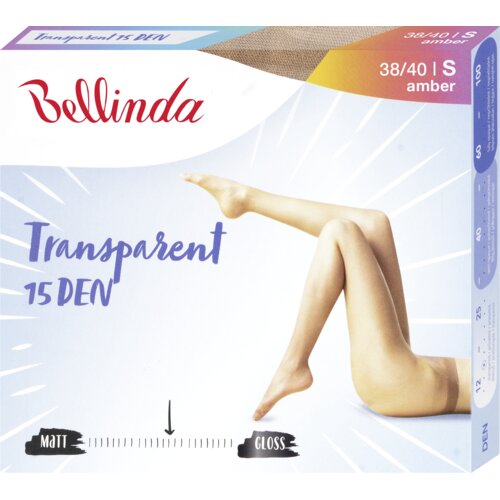Bellinda TRANSPARENT, 15 denske hlačne nogavice - 230 AMBER, S/40 Cene