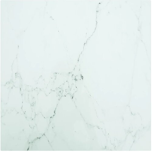Stolna ploča bijela 50x50 cm 6 mm staklena s mramornim uzorkom Cijene