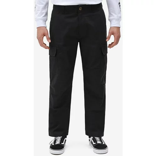 Dickies Pamučne hlače boja: crna, cargo kroj, DK0A4XDUBLK-BLACK