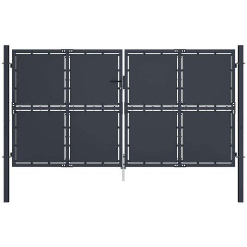  Vrtna vrata čelična 300 x 150 cm antracit Cijene