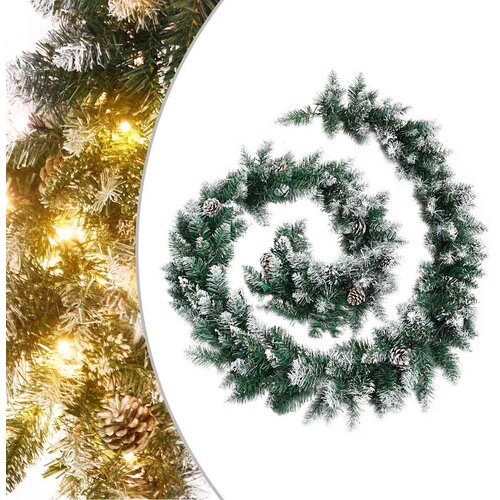  Božićna girlanda s LED svjetlima zelena 2,7 m PVC Cene