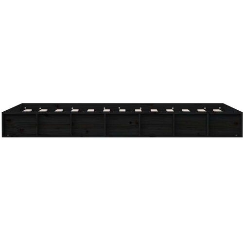 VidaXL okvir za krevet crni 75 x 190 cm 2FT6 mali jednokrevetni drveni Slike