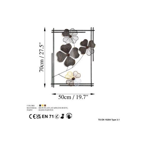Wallity Zidna dekoracija Shannan 2, 50x70x4cm, Crna Slike