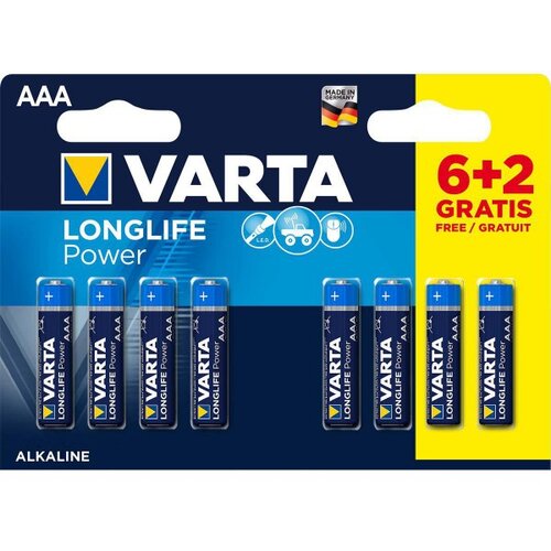 Varta Longlife Power AAA 1,5 V, 6+2 gratis (PAK8, cena po komadu) Slike