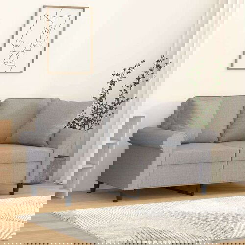 Okrasna blazina 2 kosa svetlo siva 40x40 cm blago, (20769051) Slike