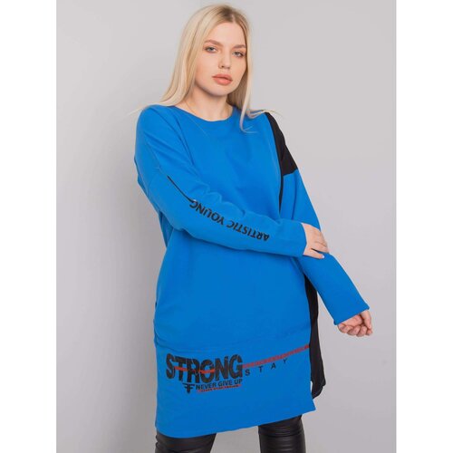 Fashion Hunters Dark blue tunic of a larger size with long sleeves Slike