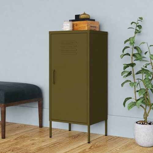 Furnova Omara za shranjevanje olivno zelena 42,5x35x101,5 cm jeklo, (21956025) Slike