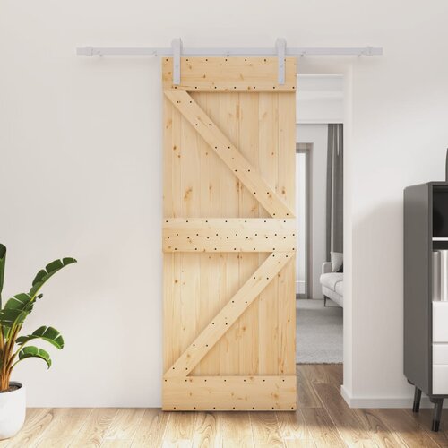 vidaXL Klizna vrata s priborom za montažu 80 x 210 cm masivna borovina Cijene