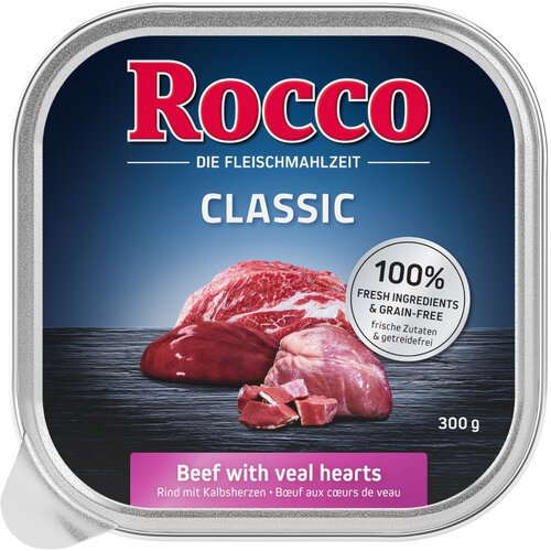 Rocco Classic pladnji 9 x 300 g - Govedina s telečjimi srci Slike