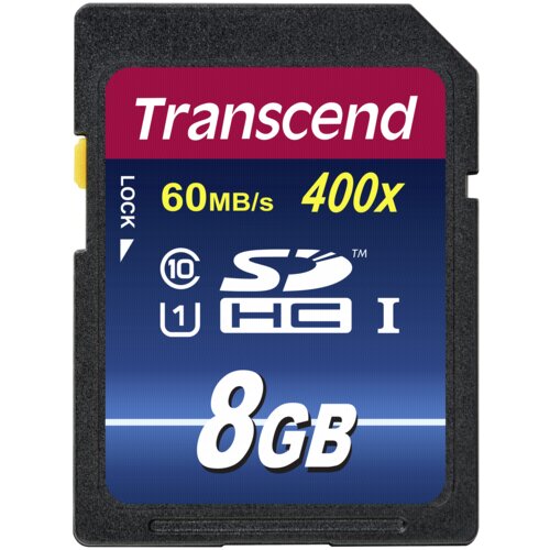 Transcend SDHC 8GB Class 10 UHS-I 400x Premium Slike