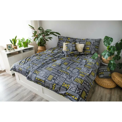 Cotton House Siva pamučna posteljina za krevet 140x200 cm LP Dita Runy -
