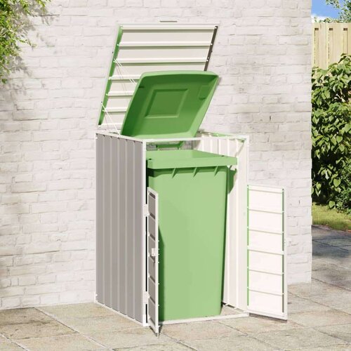 VidaXL Spremi&amp;scaron;te za jednu kantu za otpad siva 72x81x115 cm čelično Slike