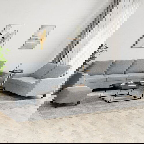 vidaXL 3-dijelni set sofa svjetlosivi od tkanine Cijene